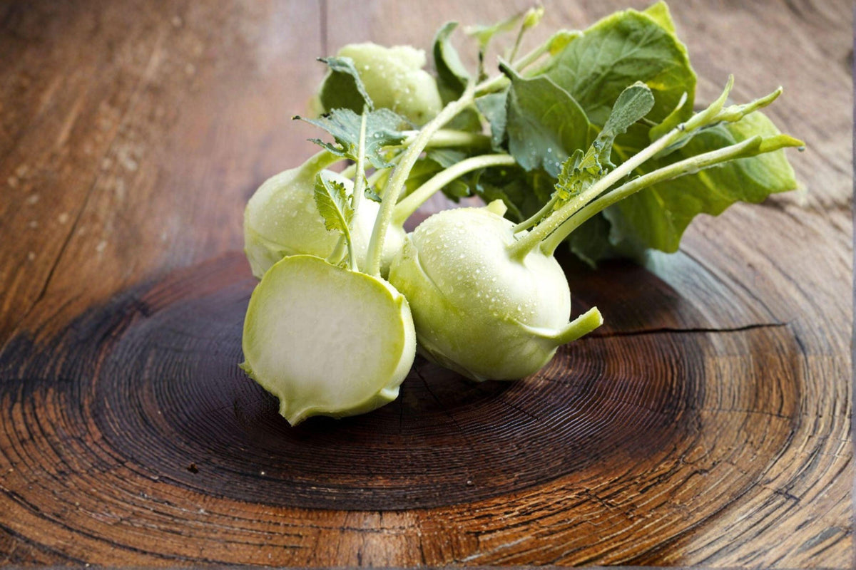 Kohlrabi Seeds - 150 Heirloom White Vienna Seeds - Brassica oleracea - Fast-Growing Cool-Season Vegetable for Tender Bulbs