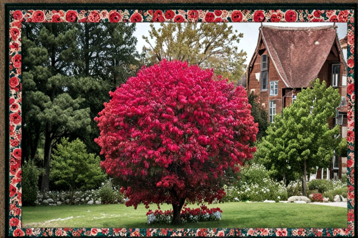 Burning Bush Plants 2 Live Shrubs Red Fall Color Euonymus alatus Ornamental Landscape Hedge Garden