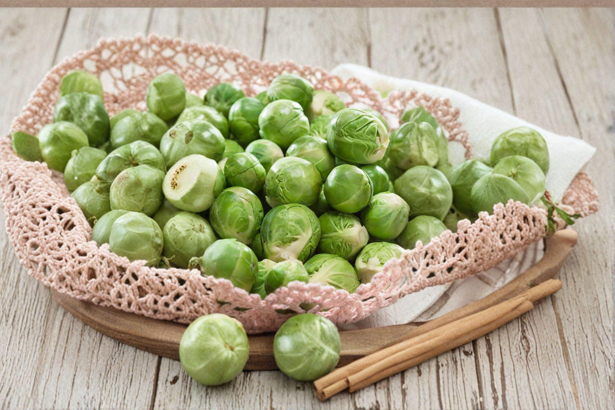 Brussels Sprouts Seeds - 250 Count - Long Island Improved Heirloom - Brassica oleracea var. gemmifera - Cold-Hardy, Large Firm Sprouts
