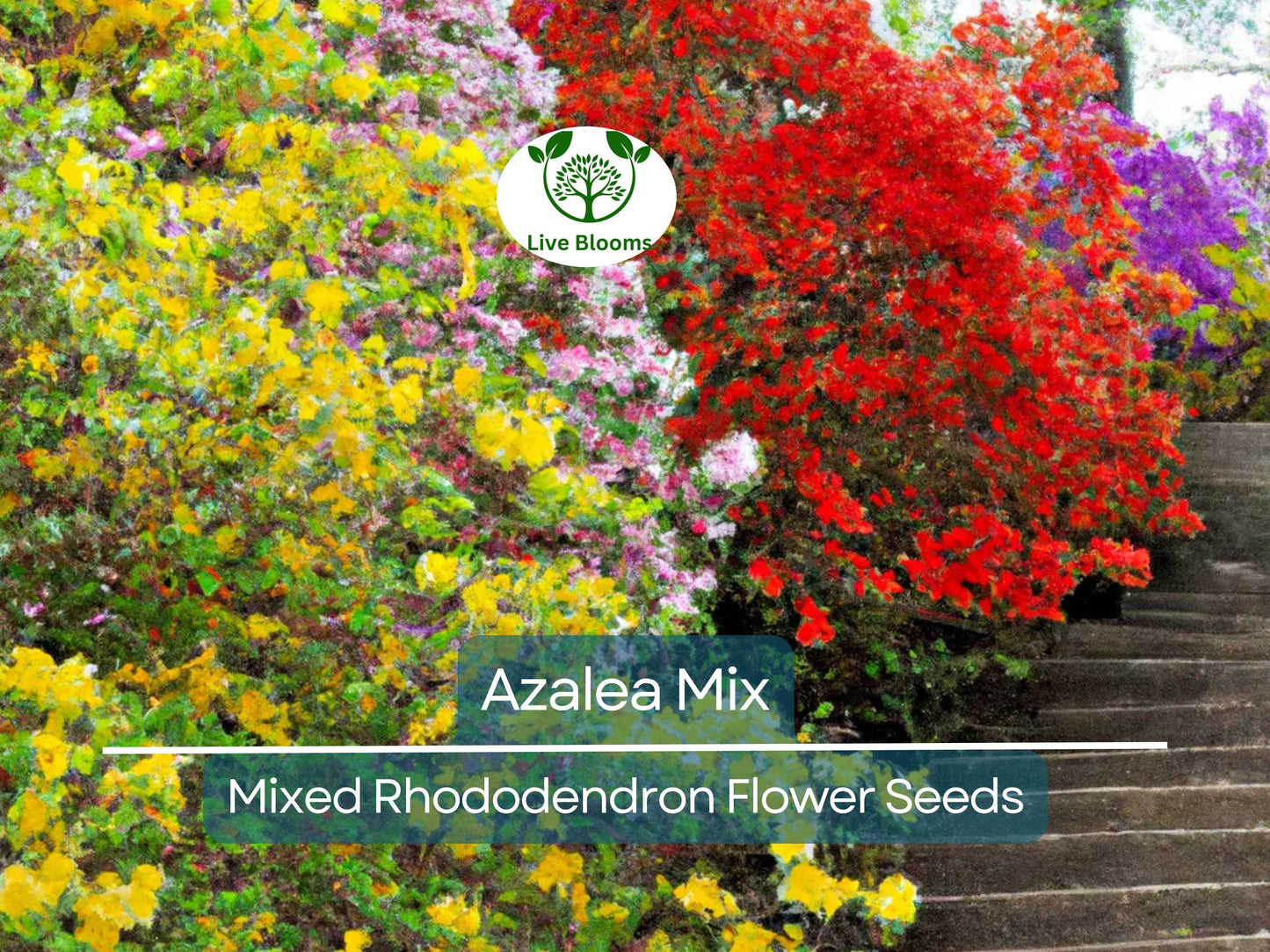 50 Azalea Seed Mix - Vibrant Rhododendron Colors, Hardy Perennial Shrub for Gardens & Landscapes