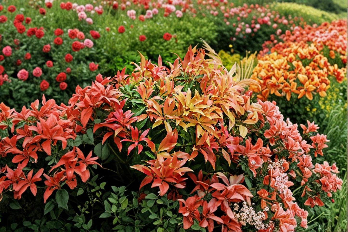 Pieris Forest Flame Japanese Pieris Evergreen Shrub with Red New Growth and White Flowers 1 Gallon