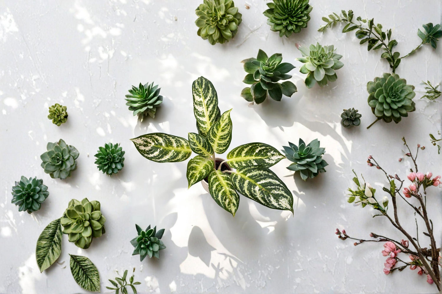 Aglaonema Zebra Plant – Easy Care Chinese Evergreen with Silvery-Green Patterned Leaves for Low Light Indoor Spaces