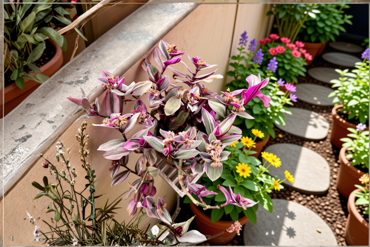 2 Pink Tradescantia Nanouk Live Plants in 2-Inch Pots – Tradescantia albiflora 'Nanouk'