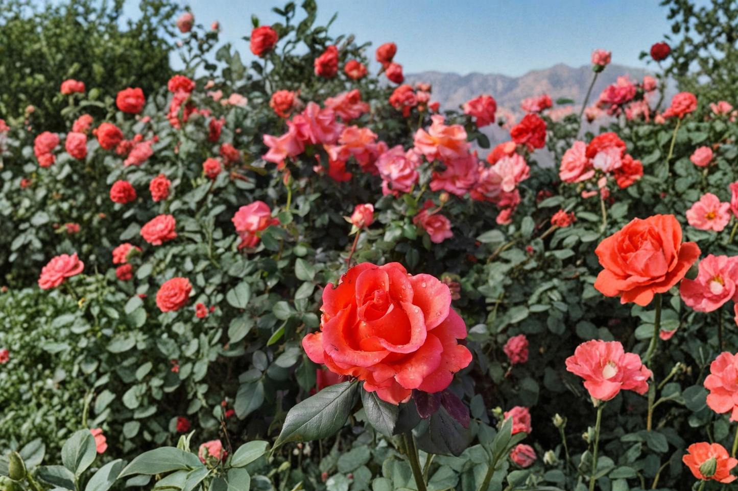 Ring of Fire Hybrid Tea Rose 1 Gal Live Plant Bicolor Red Yellow Bush Garden Shrub Outdoor Rose