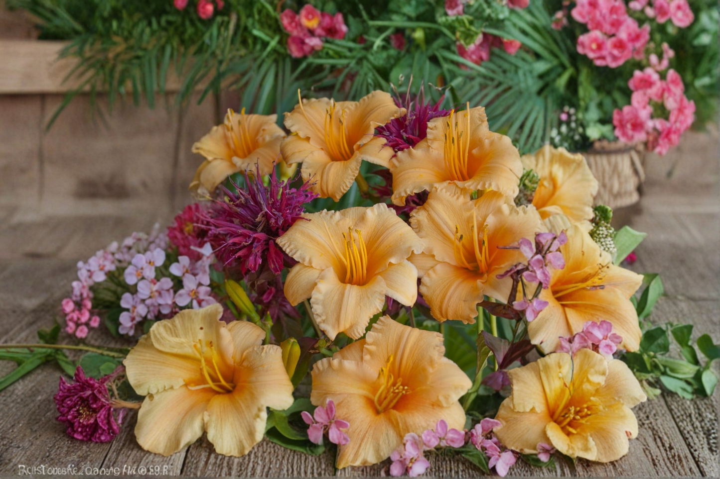 Apricot Sparkles Daylily Bare Root Plants, 3, Apricot Flowers, Hemerocallis