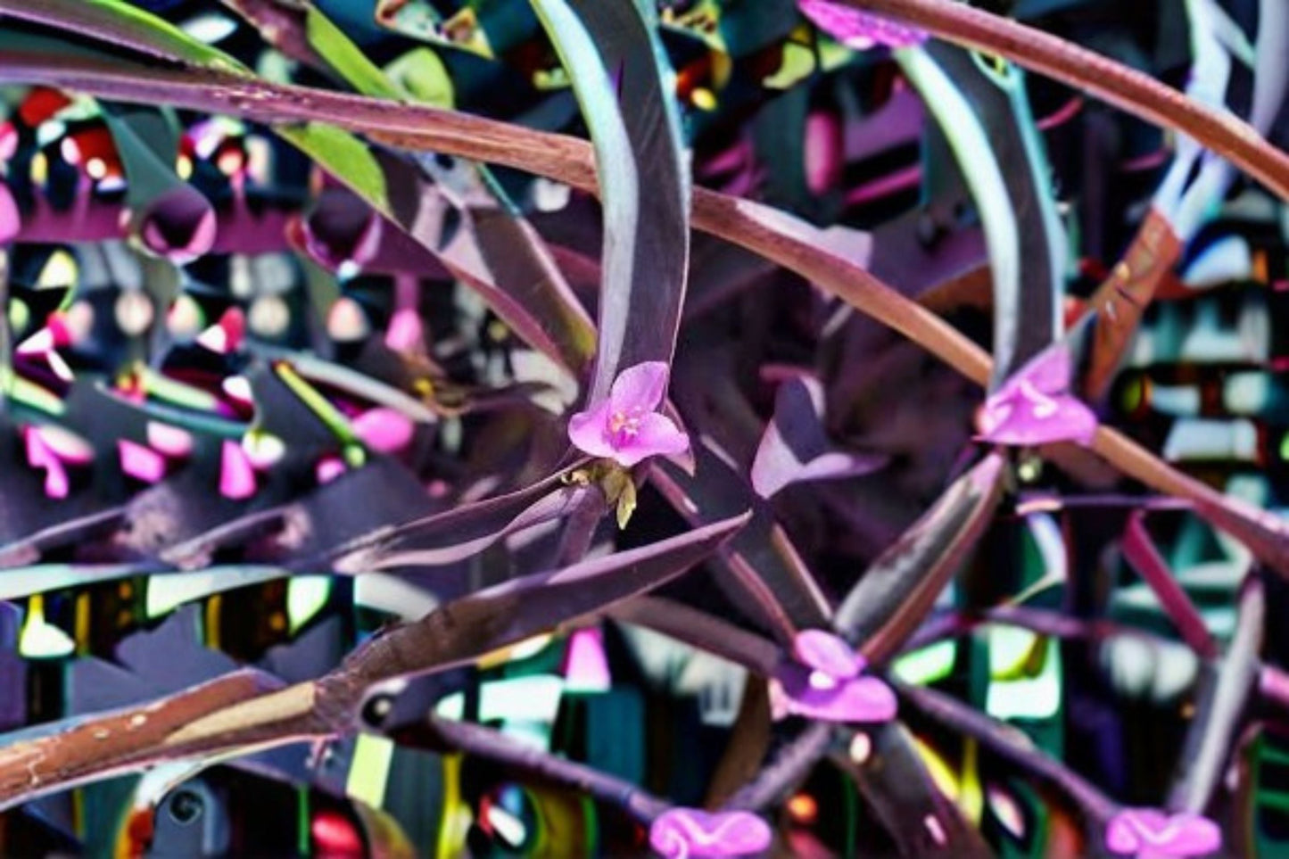 Purple Heart 6 Cuttings – Tradescantia pallida Trailing Perennial with Deep Purple Foliage