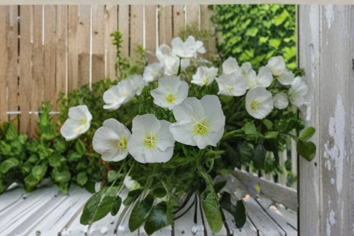 Pale Evening Primrose Seeds - 100 White Wildflower Seeds - Oenothera pallida - Perennial Garden Flower for Outdoor Planting