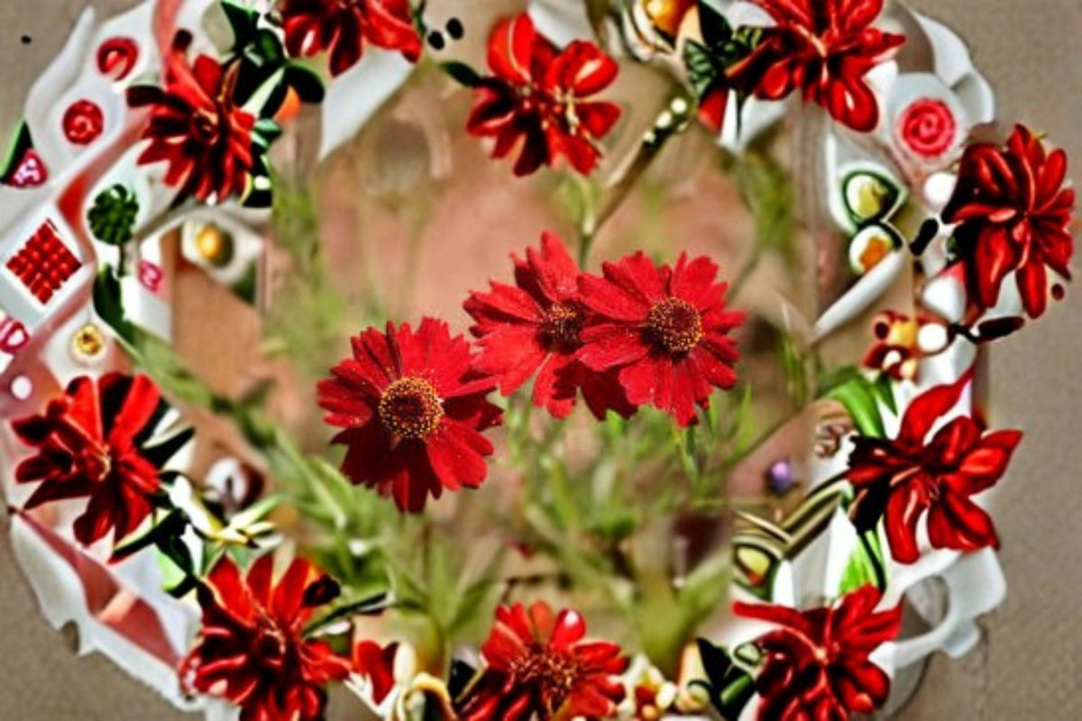 Coreopsis Seeds 250 Count Dwarf Red Wildflower (Coreopsis tinctoria) - Pollinator Friendly, Red Yellow Blooms for Gardens
