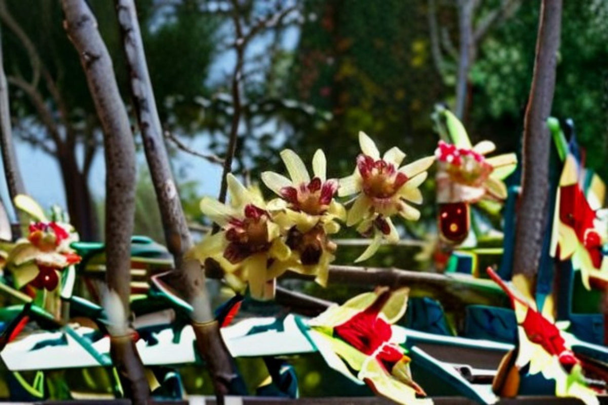 Fragrant Wintersweet Seeds (Chimonanthus praecox) - 10 Yellow Winter Flower Seeds for Garden Planting, Ornamental Shrub