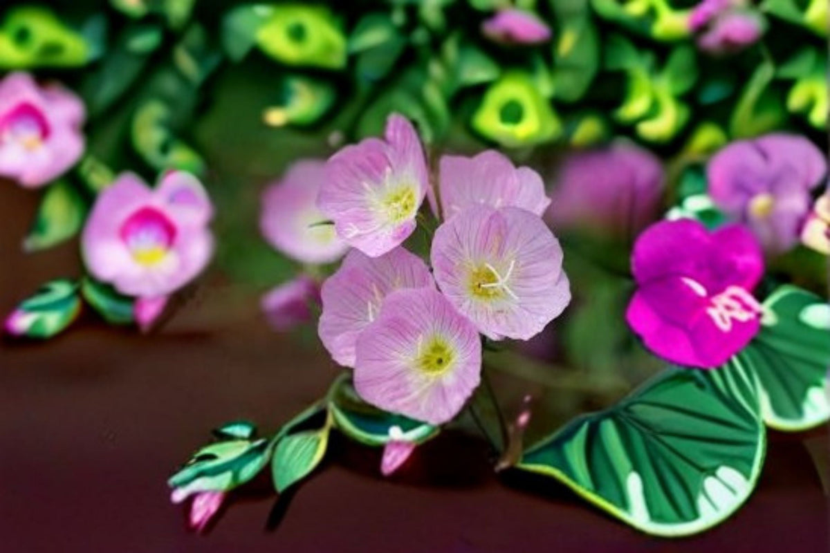 Showy Evening Primrose Seeds 100 Count Pink Oenothera speciosa Wildflower Garden Planting Natural Ground Cover Flowers