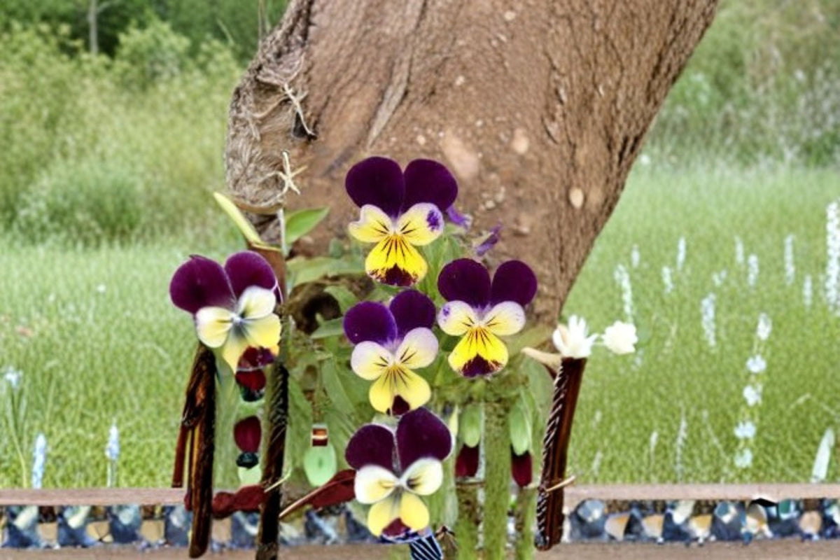 Johnny Jump Up Seeds 100 Count Viola Tricolor Purple Yellow White Annual Flower for Garden Borders & Containers