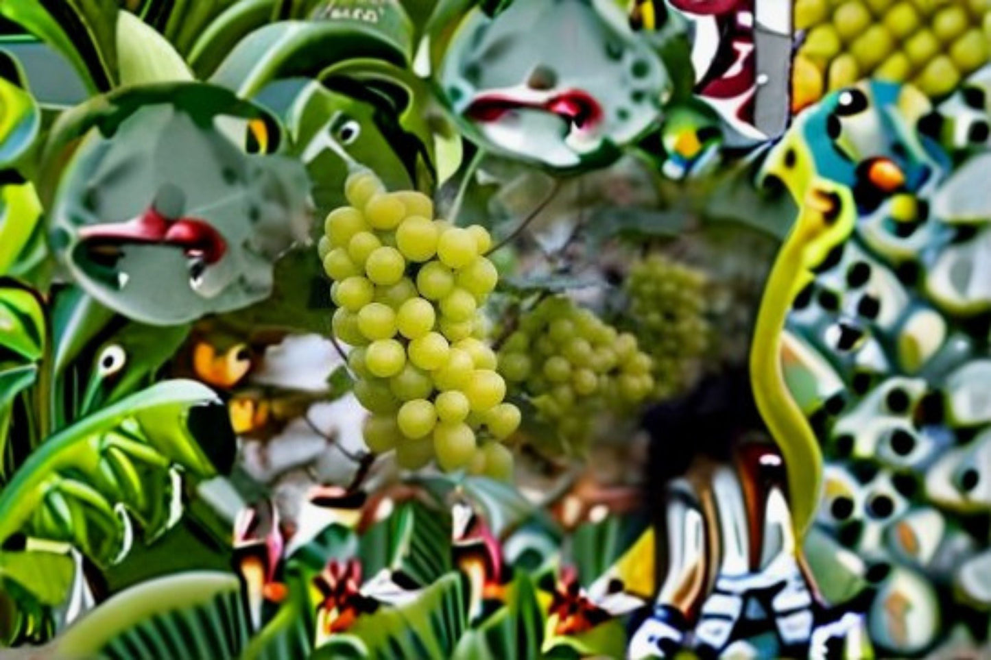 Cotton Candy Grape 2 Cuttings – Vitis vinifera Sweet Climbing Fruit Vine