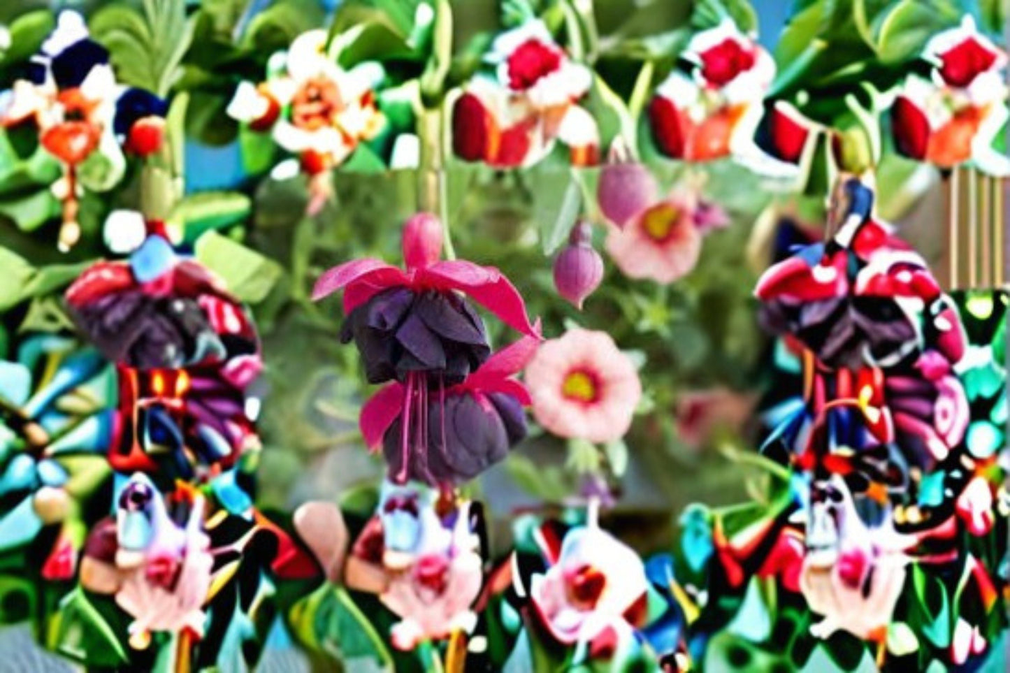 Fuchsia New Millenium Plant – Trailing Pink and Purple Blooms for Hanging Baskets