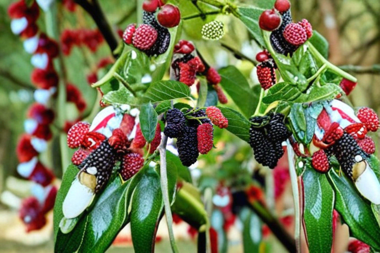 Dwarf Everbearing Mulberry Plant Morus nigra – Compact Fruit Tree with Dark Berries