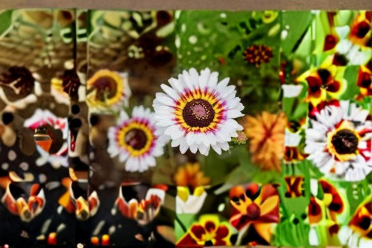 Painted Daisy Seeds - 100 Tricolor Flower Seeds (Glebionis carinata) - Annual Garden Border & Meadow Plant