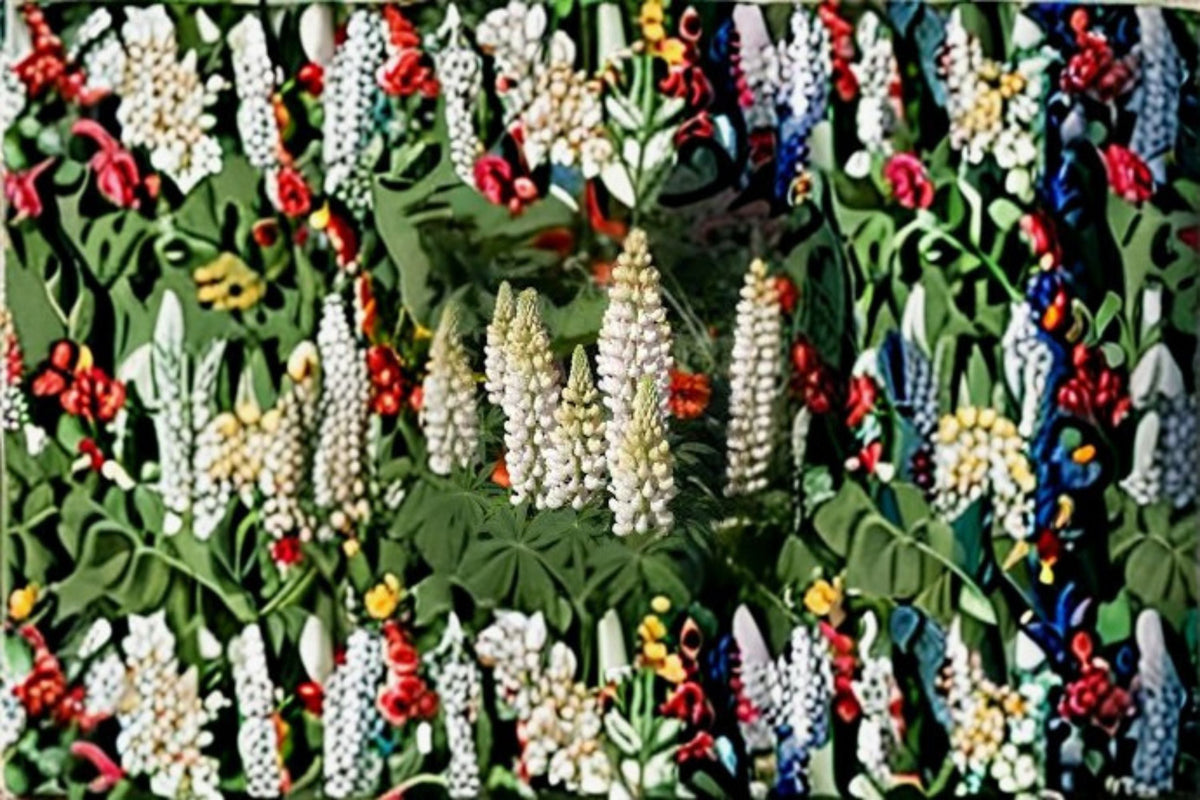 White Lupine Seeds - 20 Seeds - Russell White - Lupinus Polyphyllus - Tall Perennial Flower for Cottage Gardens, Ornamental Plant