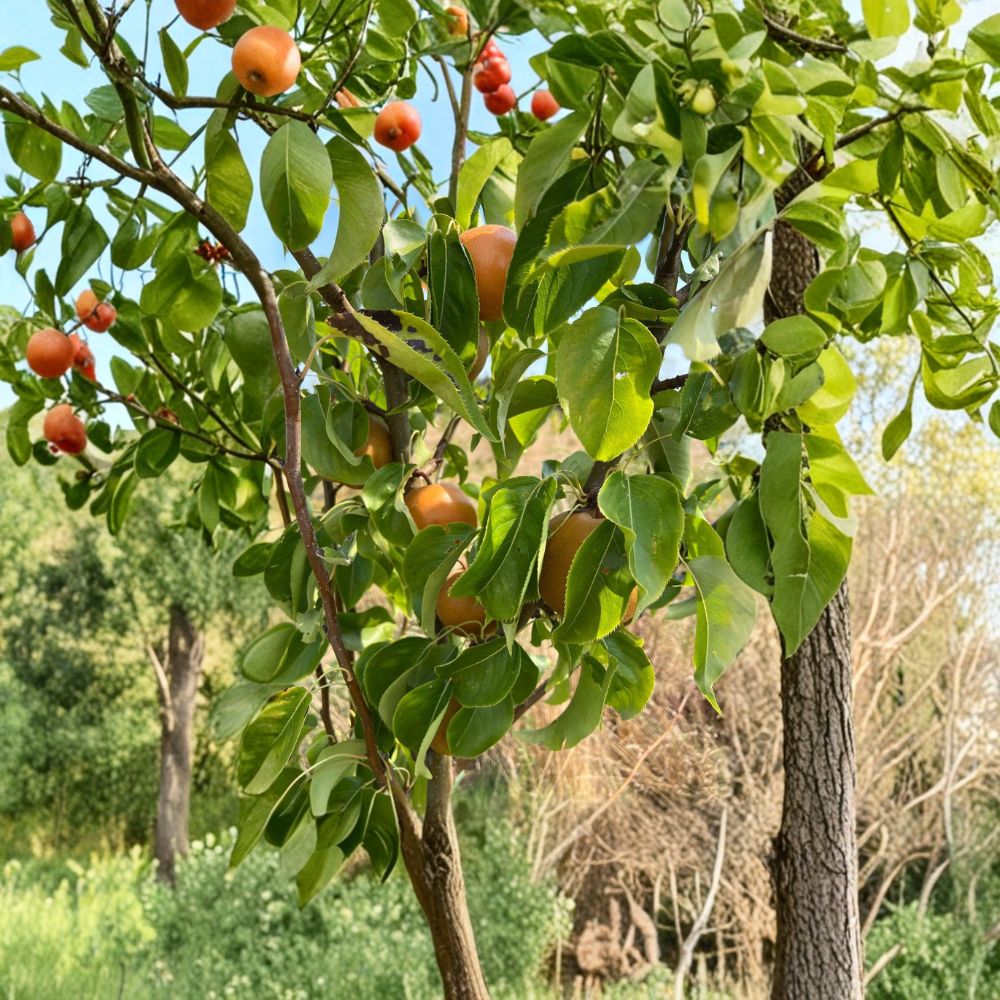 Korean Noryang Giant Asian Pear Tree – Live Bare Root Pyrus pyrifolia | 32–36 Inches Tall