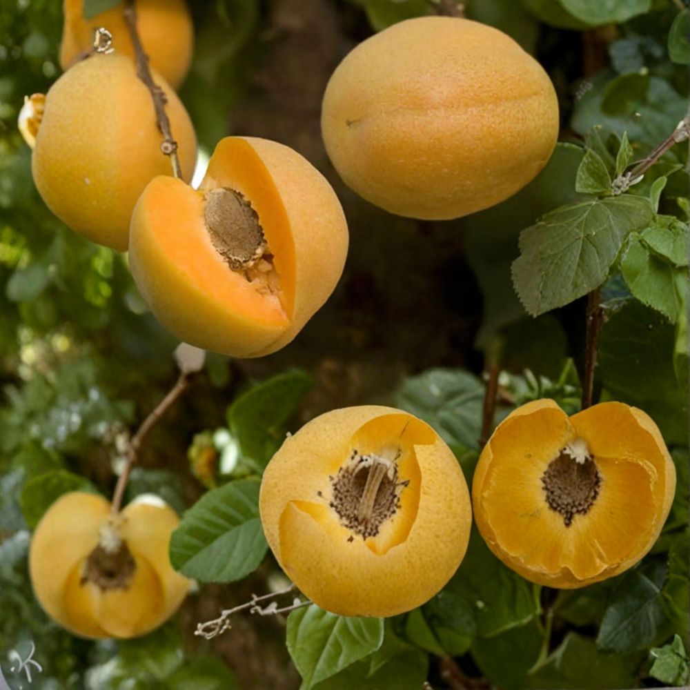 Brittany Gold Apricot Tree – Prunus armeniaca Live Bare Root | 3 Ft Tall | Self-Fruitful Apricot Tree