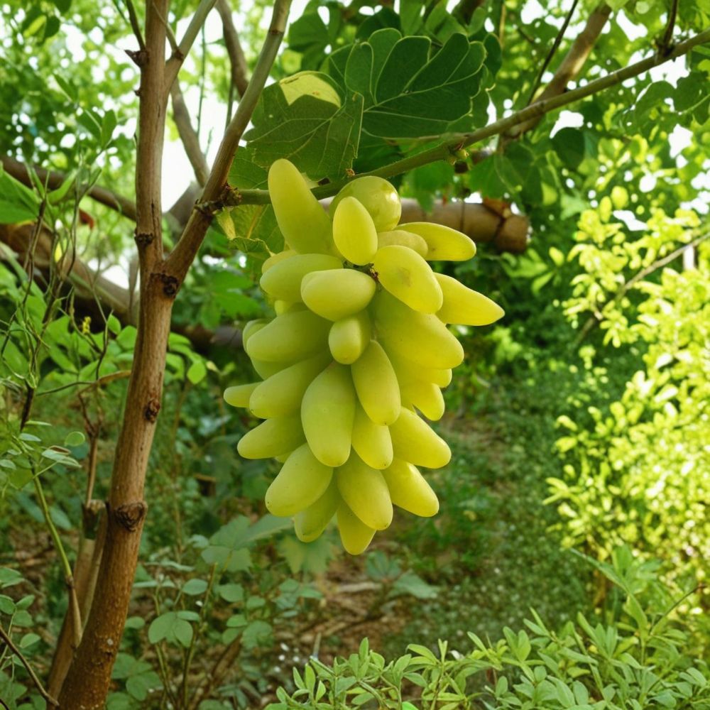 Gold Finger Grape Vine – Live Grafted Bare Root Japanese Table Grape | Sweet Fruit Vine 16–18 Inch