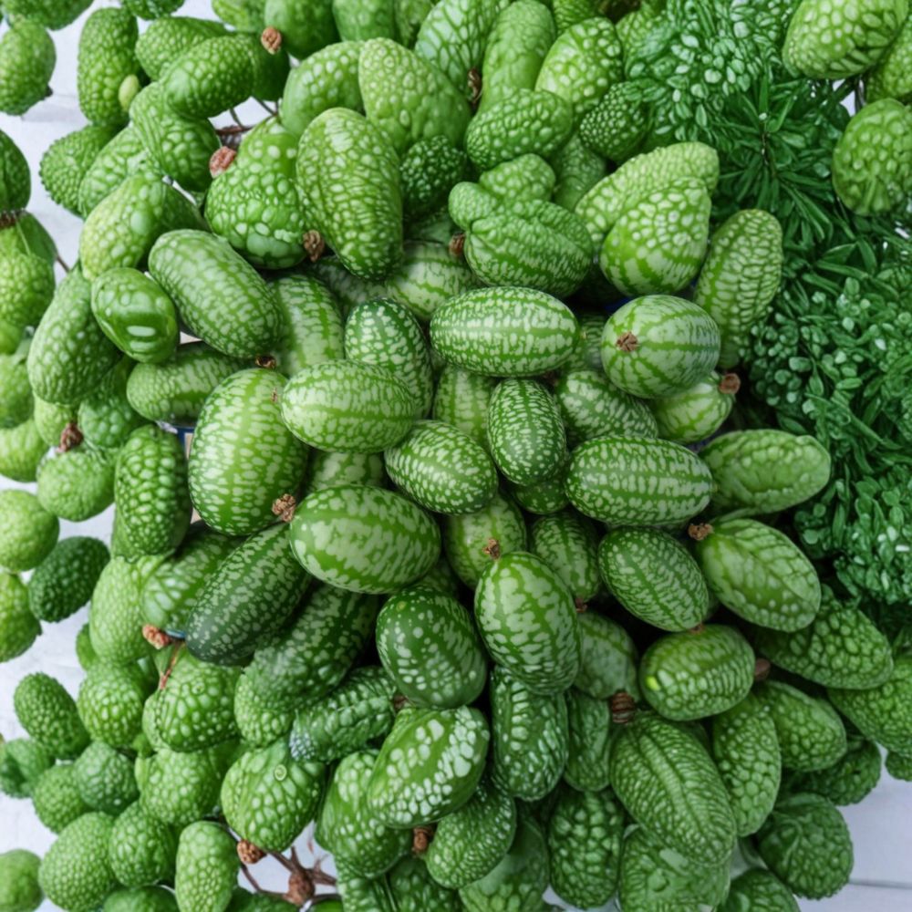 Mexican Sour Gherkin Seeds - 50 Organic Melothria scabra | Mouse Melon Cucamelon Variety