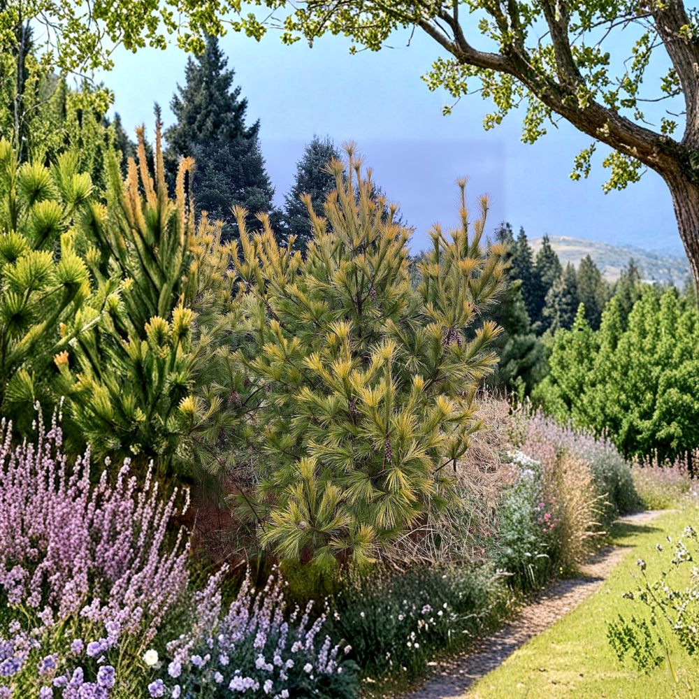 Pinus strobus 'Louie' Eastern White Pine Live Plant | 18 Inch Golden Evergreen Conifer in 1 Gallon Pot