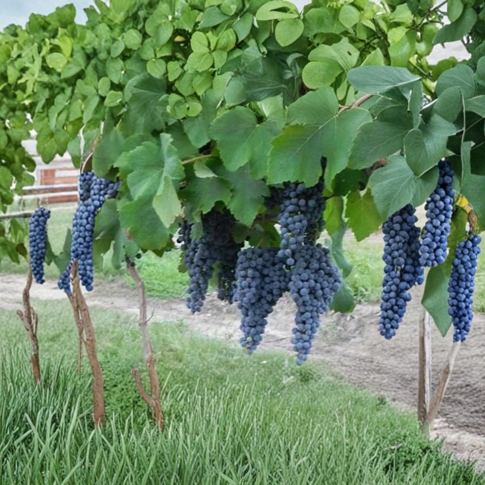NORTON CYNTHIANA Red Wine Grape Vine – Live 4–6 FT Rooted Plant for Vineyard & Backyard