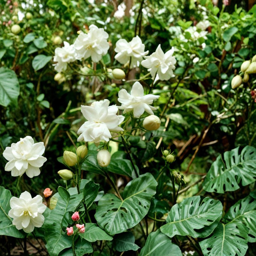 Jasmine Plant Live – Jasminum sambac 12 Inch Tall Potted Arabian Jasmine Indoor Outdoor