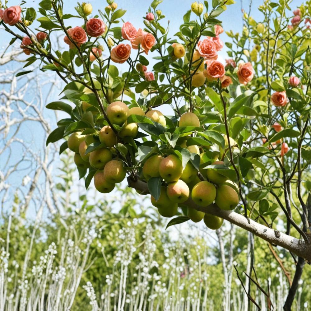 Fragrant Asian Pear Tree – Pyrus betulifolia Grafted Korla Fragrant Pear for Patio & Backyard