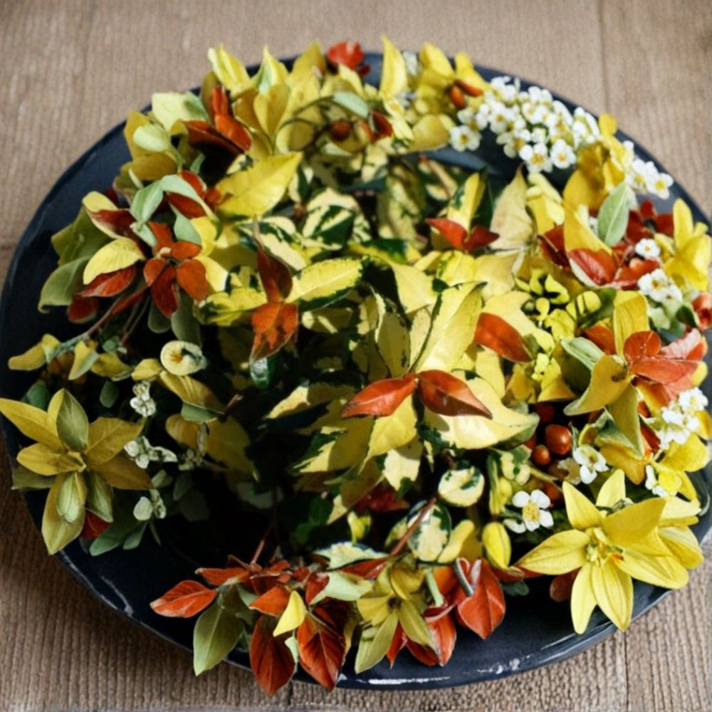 Asiatic Jasmine ‘Ogon-Nishiki’ Variegated Evergreen Vine Starter Plant for Groundcover & Climbing