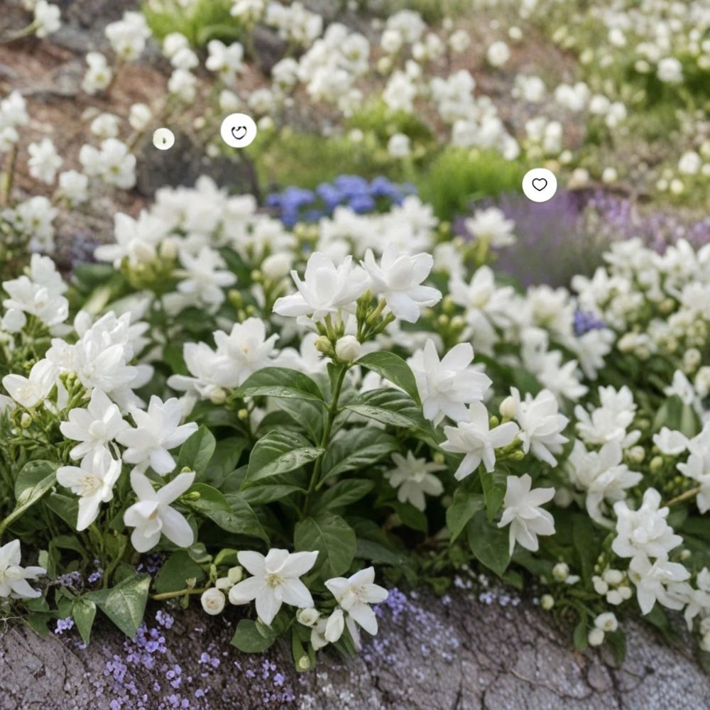 Arabian Jasmine Plant Jasminum sambac Live Starter with Fragrant White Flowers Indoor Outdoor