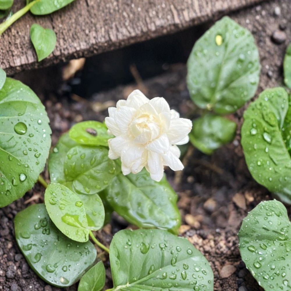 Grand Duke Jasmine Plant – Jasminum sambac Live Starter with Fragrant Double Blooms, 3–7 Inch Tall Tropical Houseplant