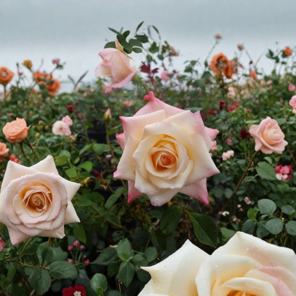 Peace Rose – Rosa Hybrid Tea Live Plant | 3 Gallon Rose Bush | Yellow Blend Blooms