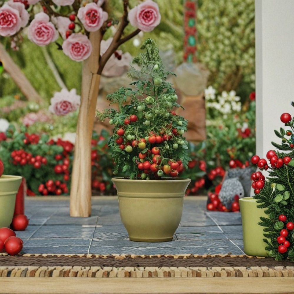 Tomato Geranium Kiss – Cherry Grape Tomato Seeds | 100 Seeds | Early Blight Resistant | Compact Productive Variety