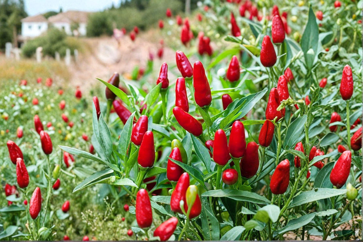 Thai Garden Bird Hot Pepper Seeds - 30 Non-GMO Seeds, Capsicum annuum, Compact, Very Hot Thai Chili for Asian Cooking