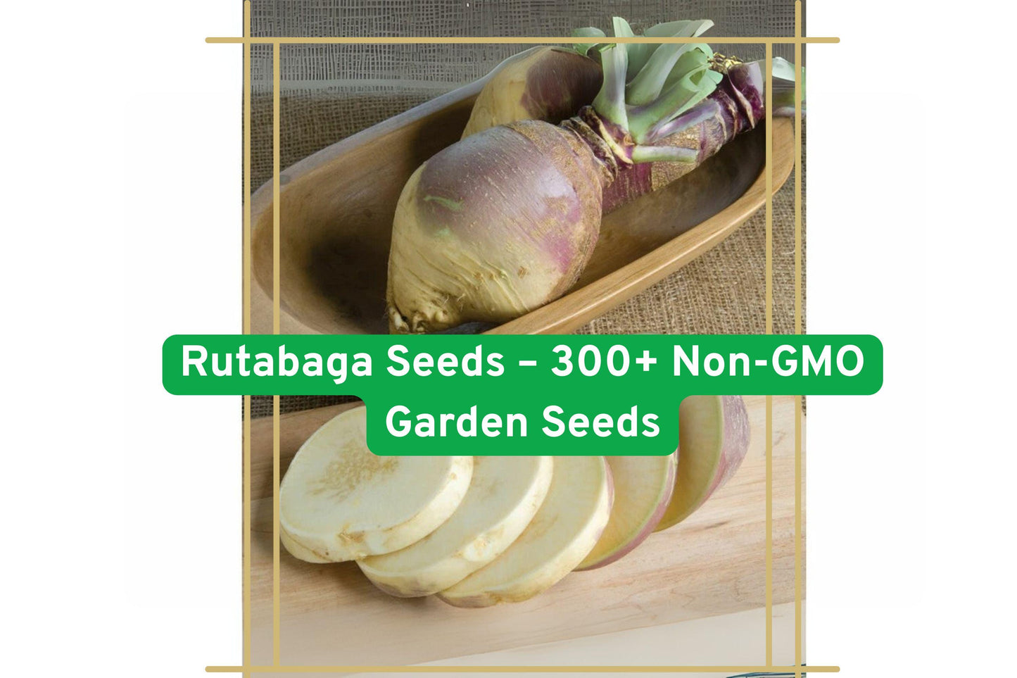 Rutabaga Seeds, Non-GMO, Purple Top, Yellow Flesh, Root Vegetable, Cool Weather Crop, Heirloom Seeds, Garden Root, Root Vegetable Seeds, Easy Grow Seeds, Mashing & Roasting, Vegetable Garden, Fall Planting
