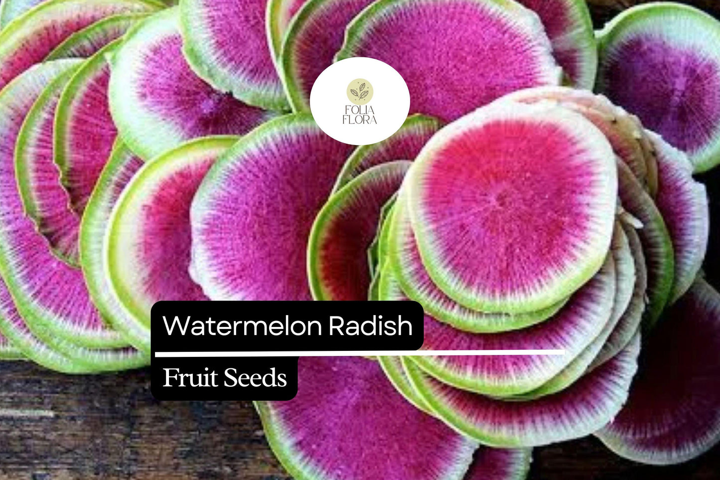 Watermelon Radish Seeds – Heirloom Raphanus sativus var. longipinnatus, Red Meat Radish, Cool-Season Garden Planting, Non-GMO, 500+ Seeds