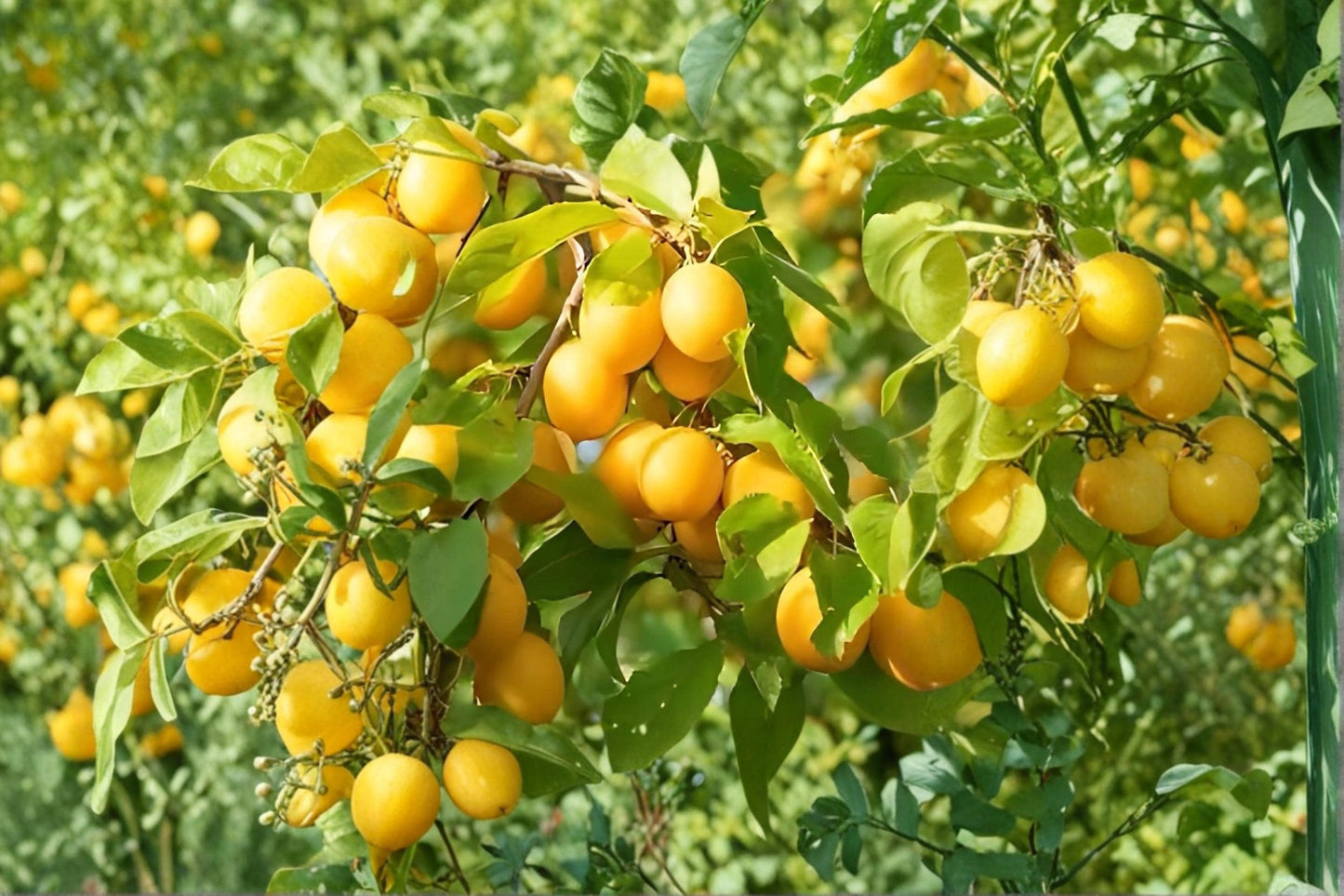 Golden Yellow Plum Tree Bare Root Plant – Prunus domestica, 2 ft Tall Deciduous Fruit Tree for Backyard Orchards