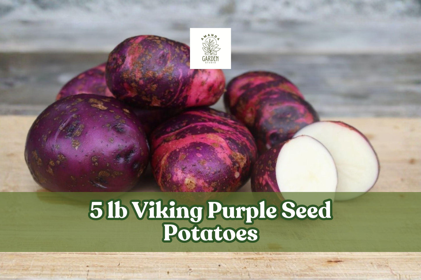 Viking Purple Seed Potatoes 5 lb – Garden Vegetable Crop Solanum tuberosum with Purple Skin