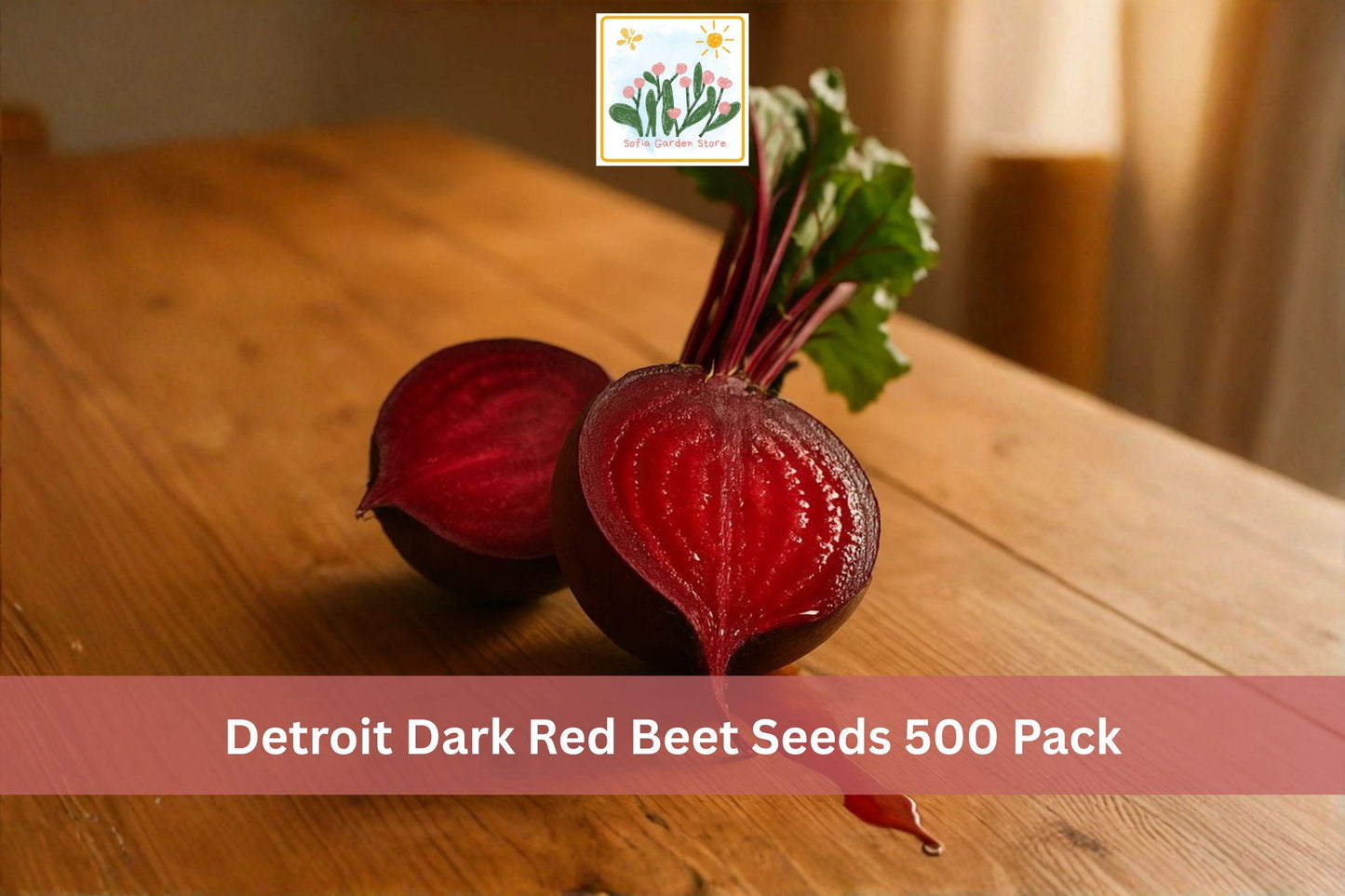 Detroit Dark Red Beet Seeds – 500 Pack, Beta vulgaris, Root Vegetable, Deep Red, Heirloom, Garden, Vegetable, Home Garden