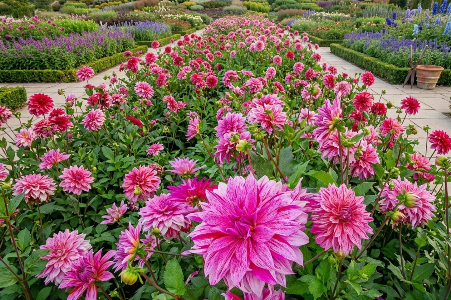 Giant Ball Dahlia Bulb Tuber Clumps Caproz Pizzazz, Vibrant Multi-Color Blooms, Dahlia pinnata