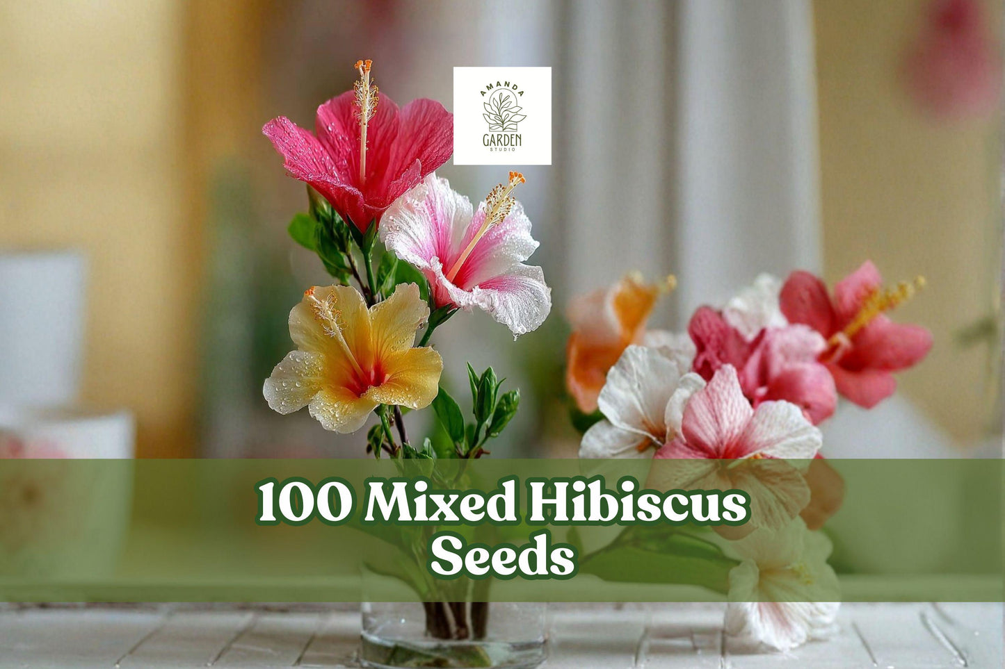 Mixed Hibiscus Seeds - 100+ Vibrant Colorful Flowers for Garden & Containers - Tropical Perennial Hibiscus spp.