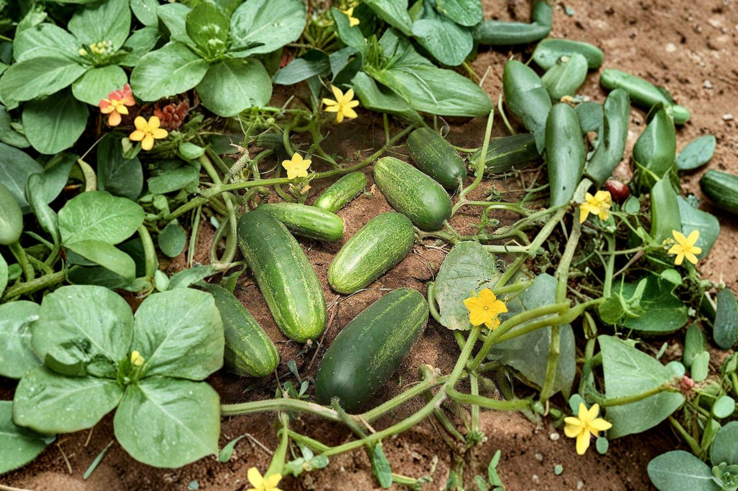 Carolina Cucumber Seeds Heirloom Organic Non-GMO Slicing Variety, High Yield, Bright Green Fruits