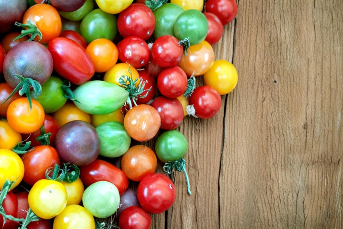 Rainbow Cherry Tomato Seeds – Solanum lycopersicum, Colorful Small Fruit, Juicy, Garden & Container Plant