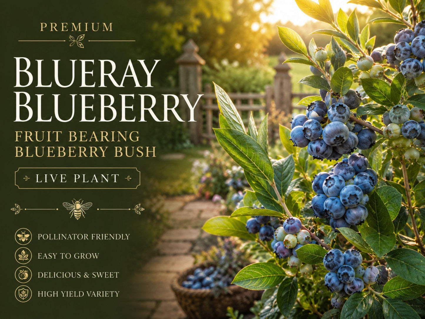 Blueberry Seedlings – Vaccinium corymbosum Fruit Bearing Shrubs for Garden and Container Growing