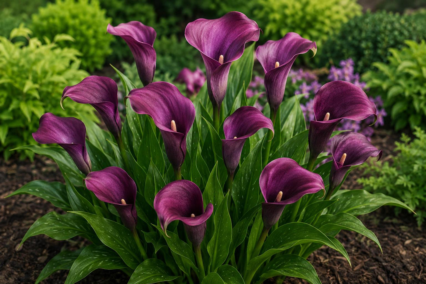 Calla Lily Bulbs Purple Sensation Live Flower Plant Zantedeschia spp. Bold Purple Color, Easy to Grow, Garden, Container