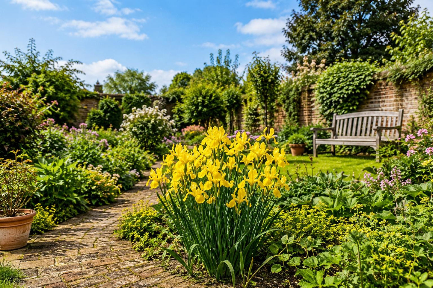 Dutch Yellow Iris Seeds - 50 Premium Iris pseudacorus for Garden Planting, Wet Soil, Border, Pond, Perennial