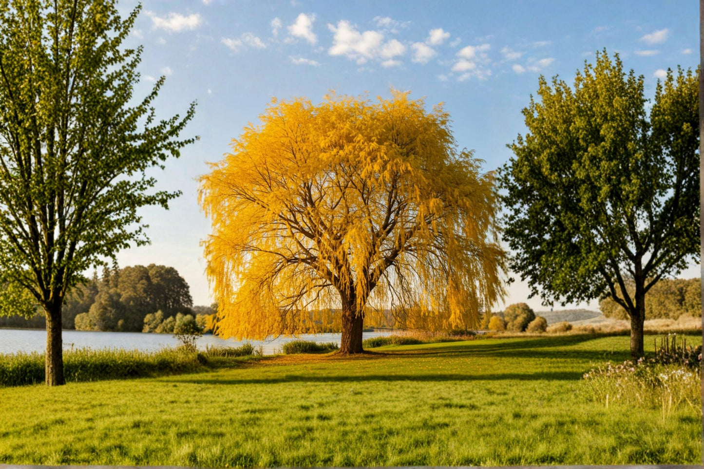Golden Weeping Willow Tree Live Plant – Salix babylonica Ornamental Shade Tree for Landscaping and Gardens