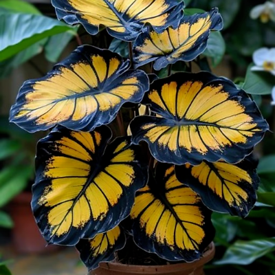 25+ Sunburst Calathea Seeds | Rare Tropical Houseplant | Exotic Foliage for Indoor & Outdoor Gardens | Easy to Grow Air Purifying