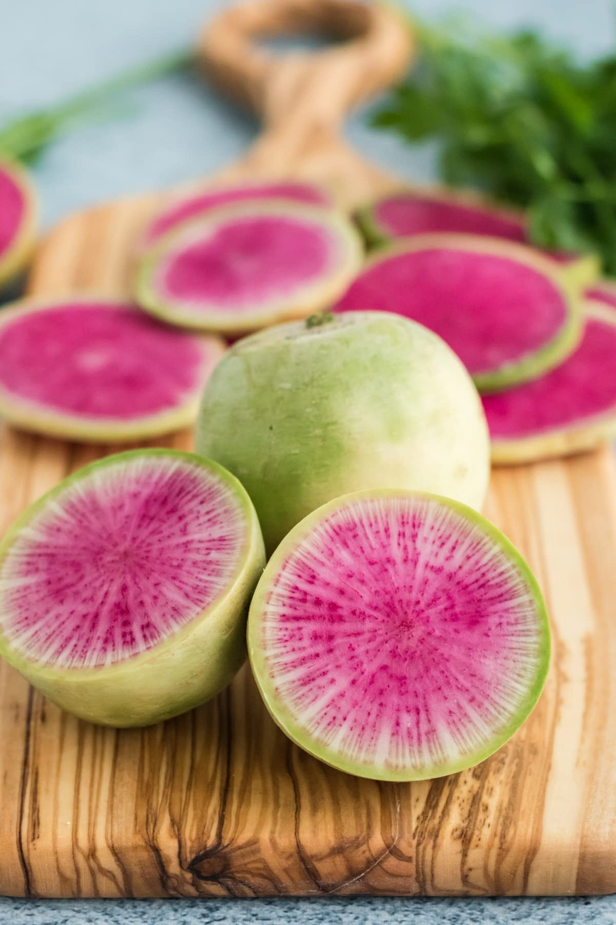 Watermelon Radish Seeds - Heirloom, Non-GMO, Pink Flesh, Mild & Sweet, Salad Radish, Raphanus sativus