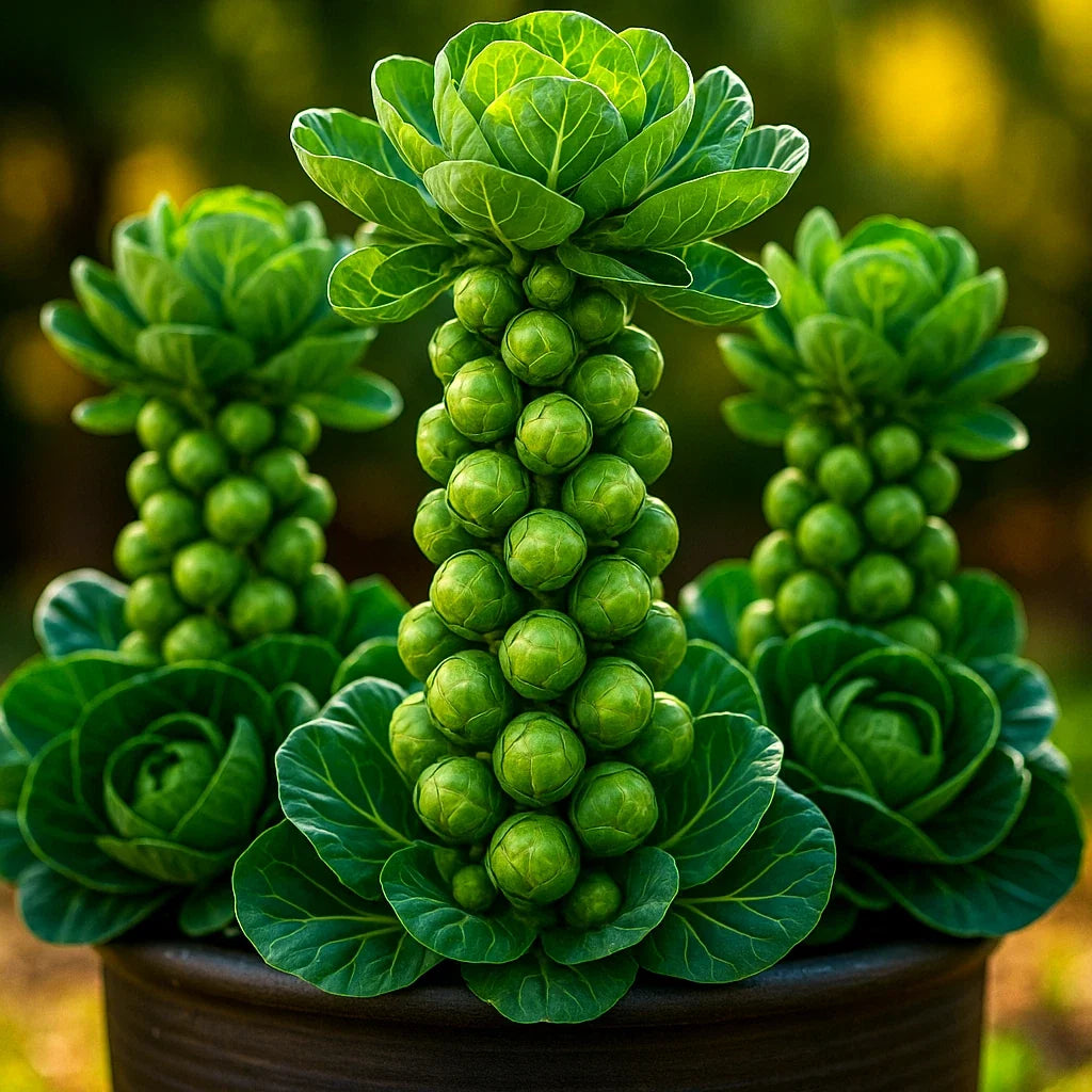 Brussels Sprouts Seeds - 1200+ Count, Long Island Improved Heirloom, Brassica oleracea, Compact, Nutritious, Cool-Weather Gardening